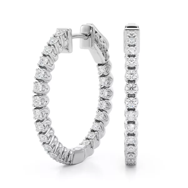 Classic Inside Out U-Prong Lab Diamond Hoop Earrings (1 3/4 ct. tw.)